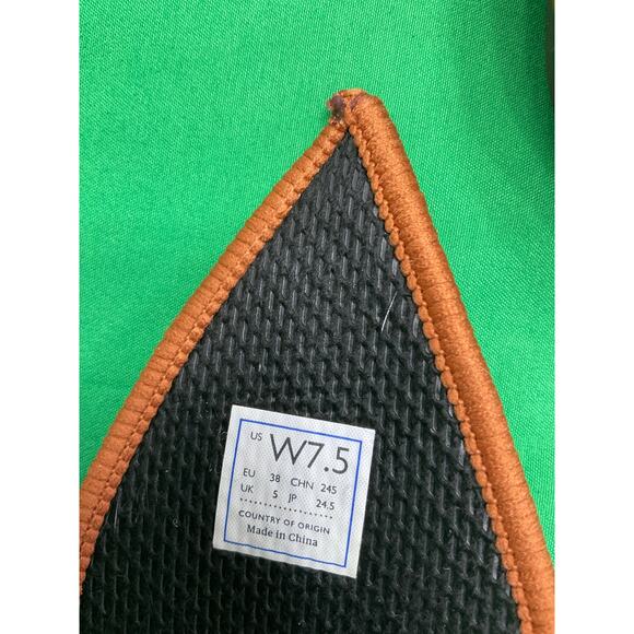 Rothy's The Point ballet flats the "Amber" burnt orange textile Blue Trim 7.5 - Picture 13 of 14